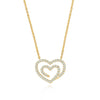 Gold Swirl CZ Heart Pendant from Tipperary Crystal