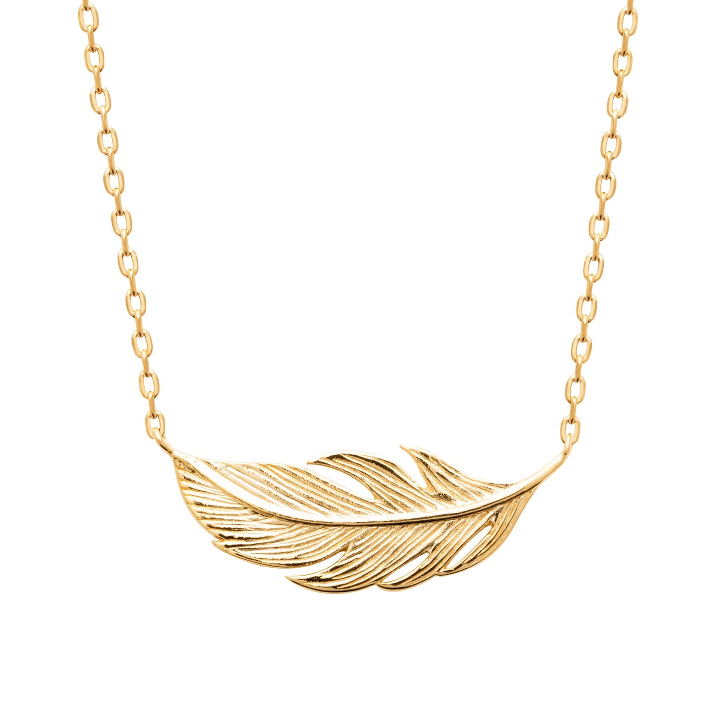 Gold plated leaf pendant