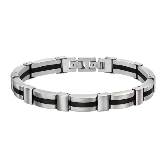 LOTUS STYLE MEN&#39;S STAINLESS STEEL BRACELET MEN IN BLACK