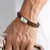 Lotus Style Men&#39;s Leather Bracelet