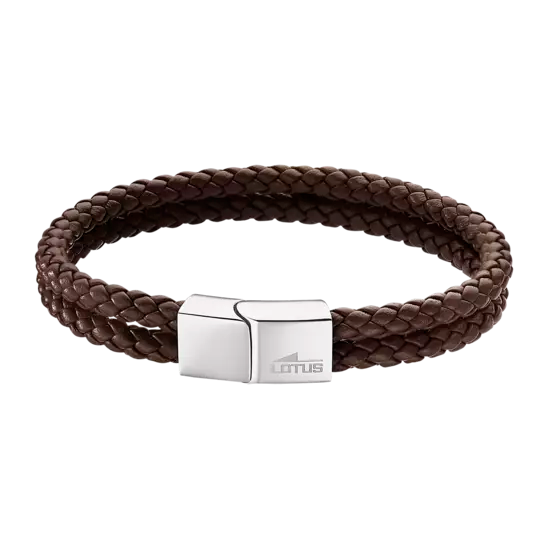 Lotus Style Men&#39;s Leather Bracelet