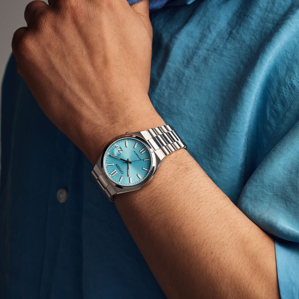 Citizen Tsuyosa 40mm Turquoise Dial Steel Case Bracelet Watch
