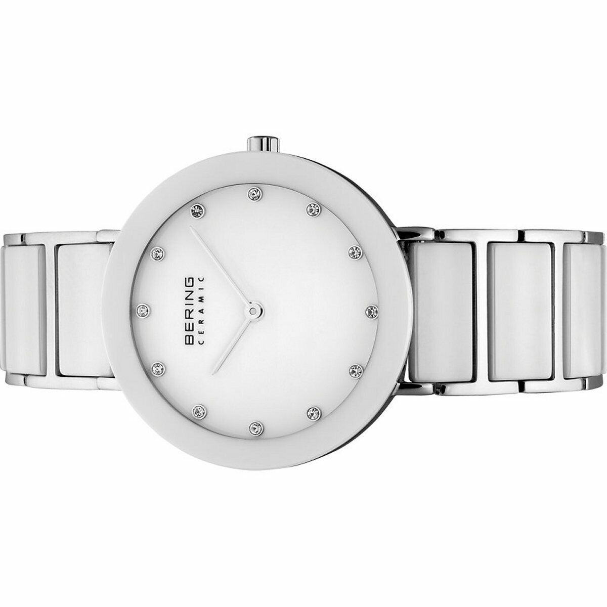 Bering Ceramic Polished Silver Watch