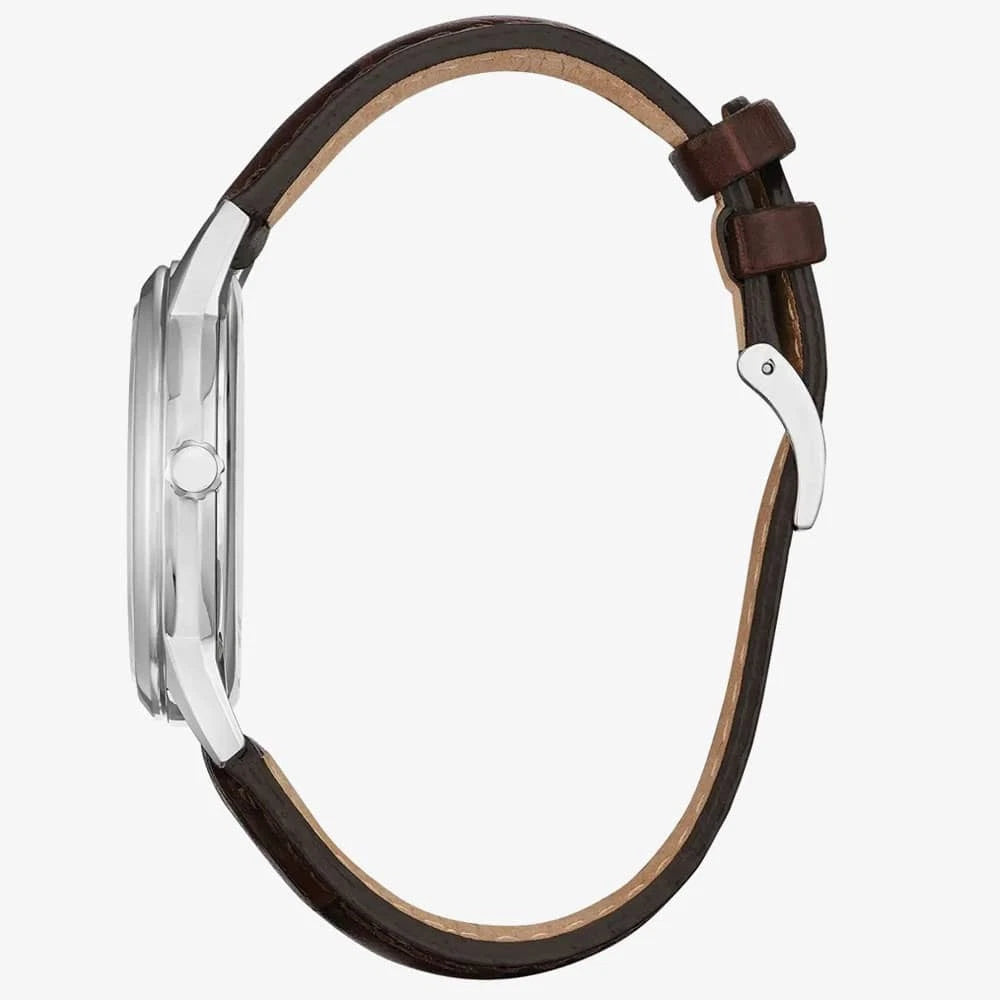 Citizen Mens Eco-Drive Silver Dial Watch