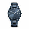 Bering Gents Ultra Slim Polished &amp; Brushed Blue Watch