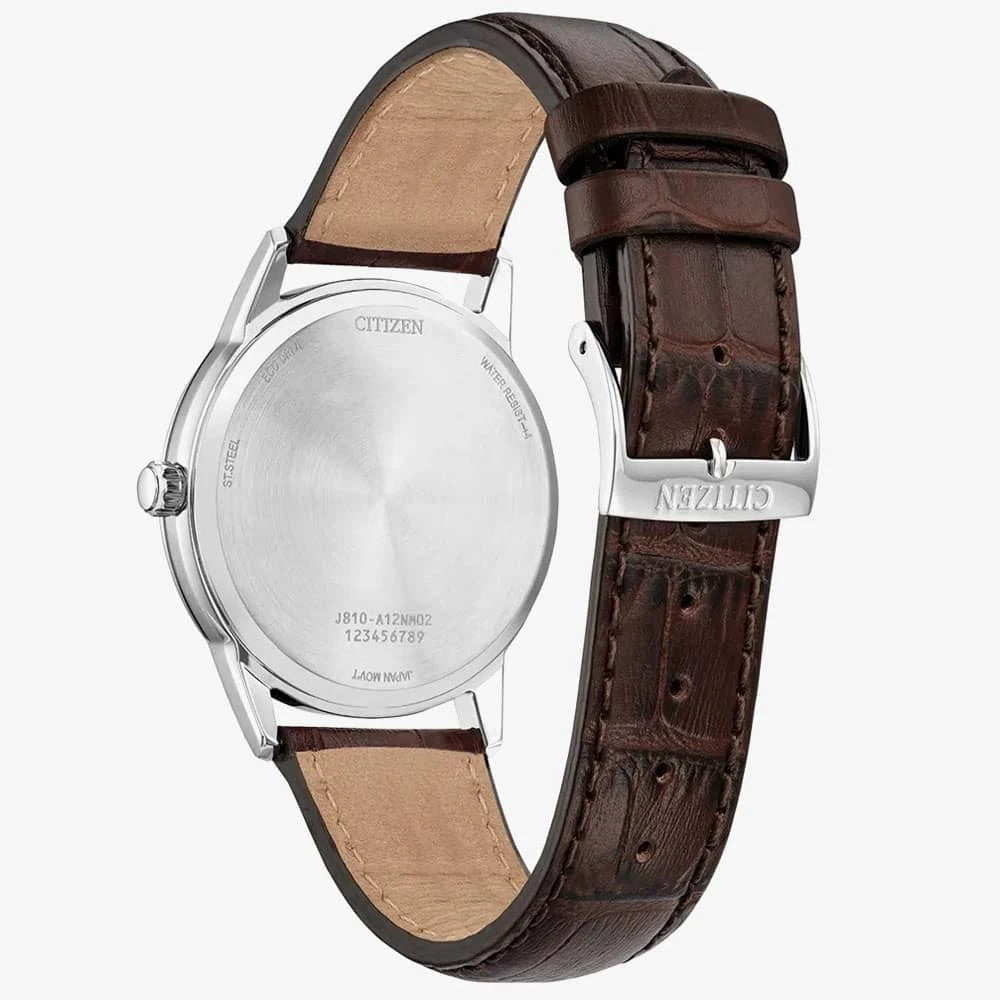 Citizen Mens Eco-Drive Silver Dial Watch