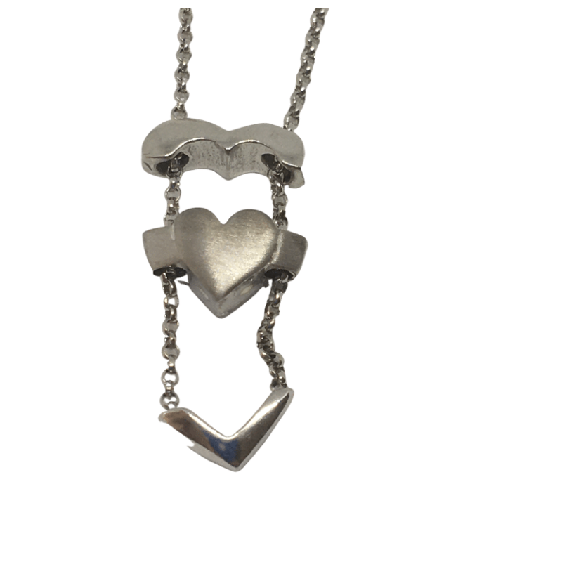 Sterling Silver Heart in a Heart Pendant