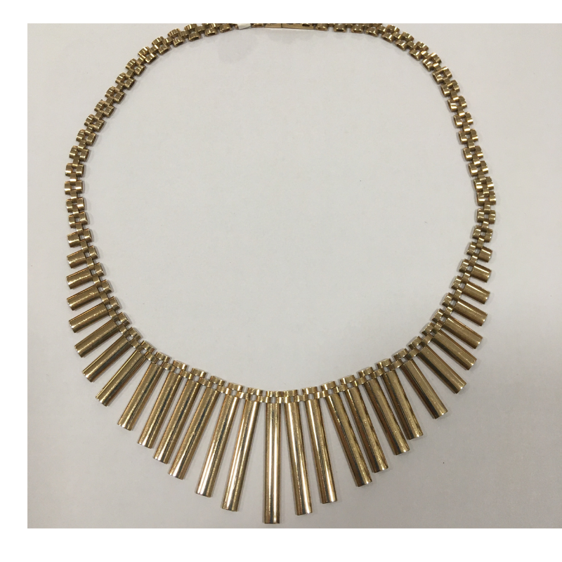 Buy 14k Gold cleopatra Tabular Fringe Collar Necklace Online in India - Etsy