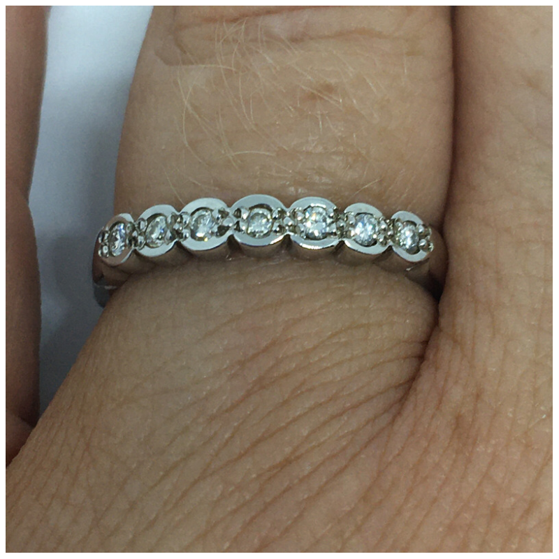 White Gold 7 Stone Eternity Ring - Cahalan Jewellers