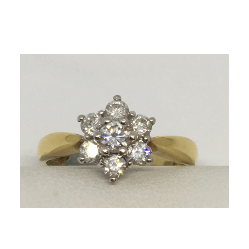 Gold Cluster Engagement Ring - Cahalan Jewellers