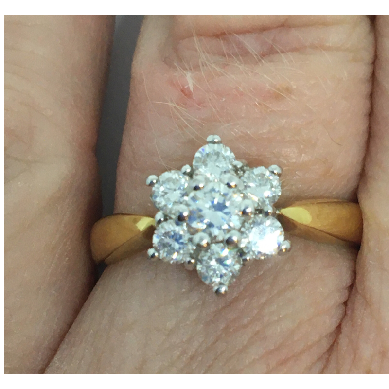 Cluster engagement rings gold discount