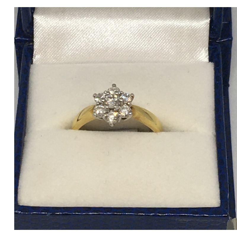 Gold Cluster Engagement Ring - Cahalan Jewellers