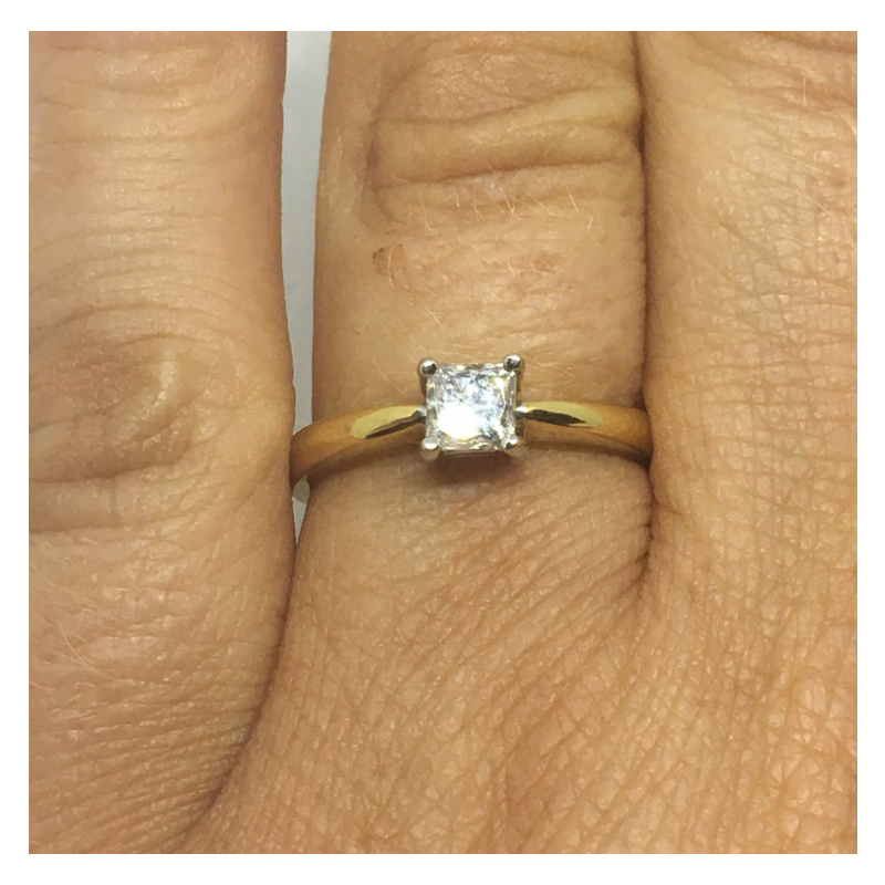 Solitaire Princess Cut 18ct Diamond Engagement Ring - Cahalan Jewellers