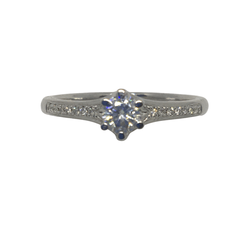 Solitaire White Gold Engagement Ring - Cahalan Jewellers