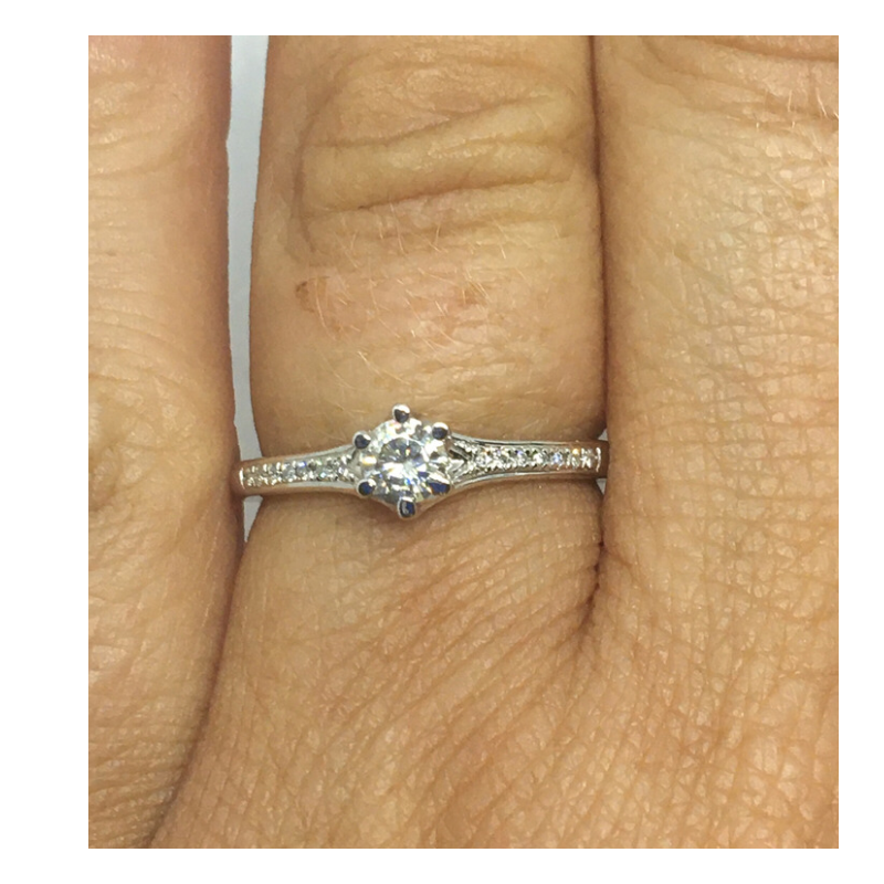 Solitaire White Gold Engagement Ring - Cahalan Jewellers