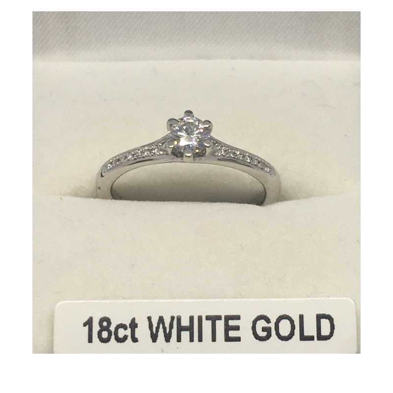 Solitaire White Gold Engagement Ring - Cahalan Jewellers