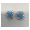 Silver Earrings with Turquoise December Stone - Cahalan Jewellers