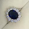 Silver Sapphire Cluster Ring - Cahalan Jewellers