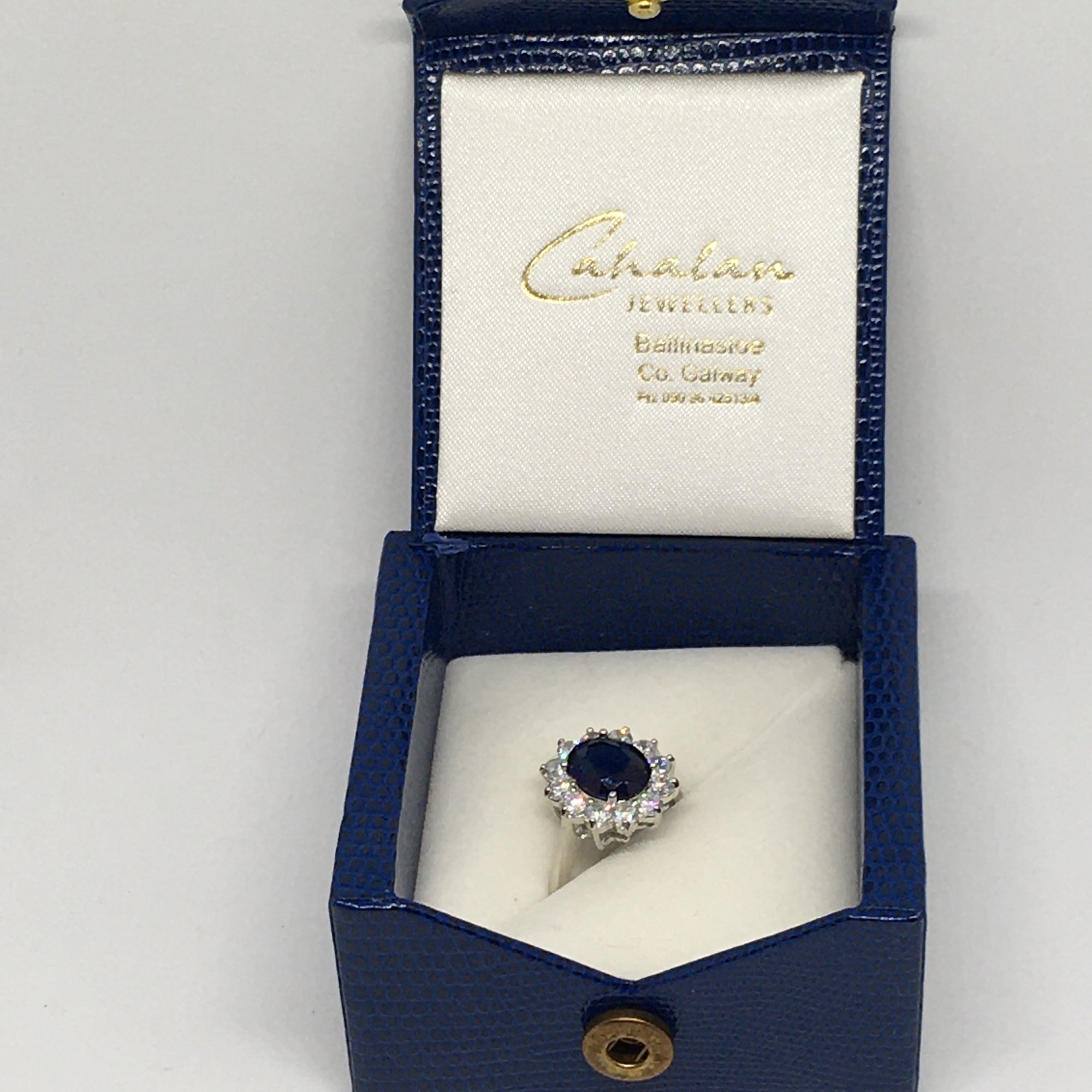 Silver Sapphire Cluster Ring - Cahalan Jewellers