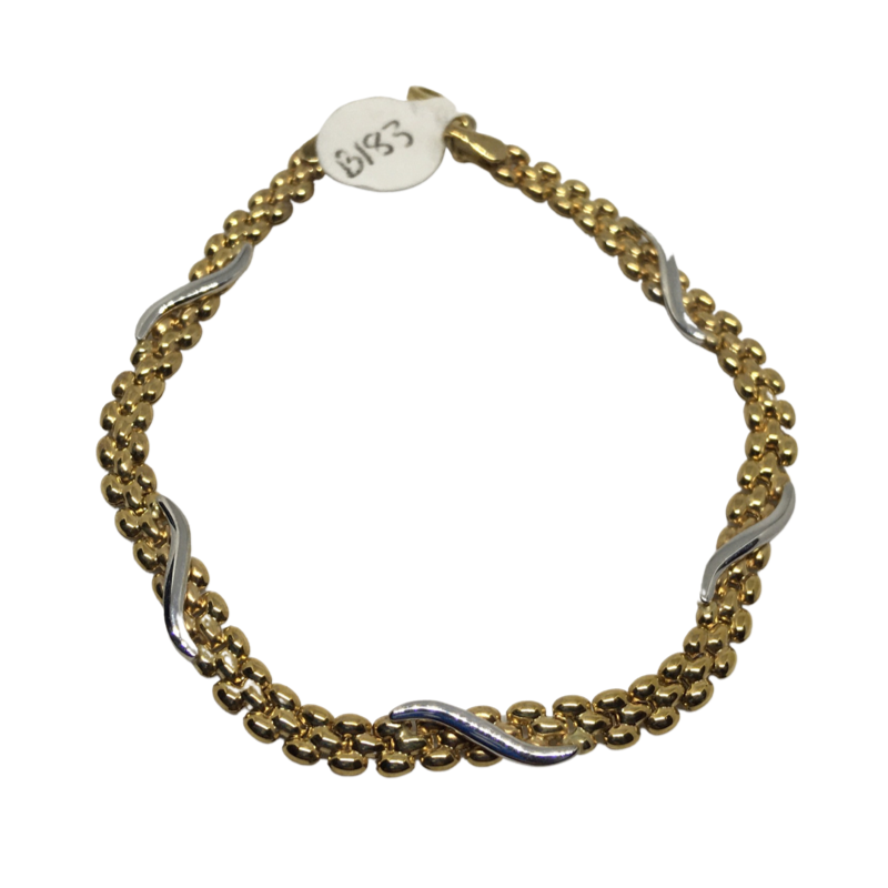 9ct Gold Bracelet with White Gold Detail - Cahalan Jewellers