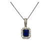 Sterling Silver chain with sapphire stone - Cahalan Jewellers