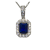 Sterling Silver chain with sapphire stone - Cahalan Jewellers