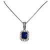 Sterling Silver chain with sapphire stone - Cahalan Jewellers