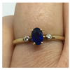 Gold Sapphire &amp; Diamond Ring