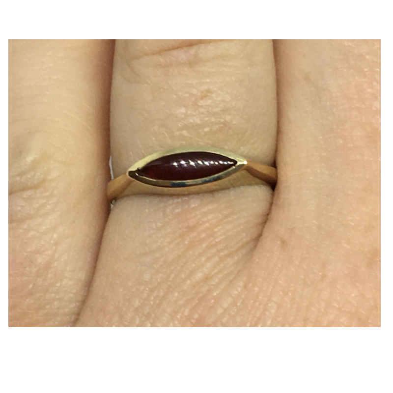 Gold Boat Shaped Ring