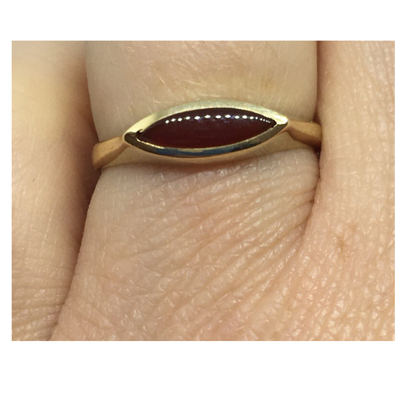 Gold Boat Shaped Ring