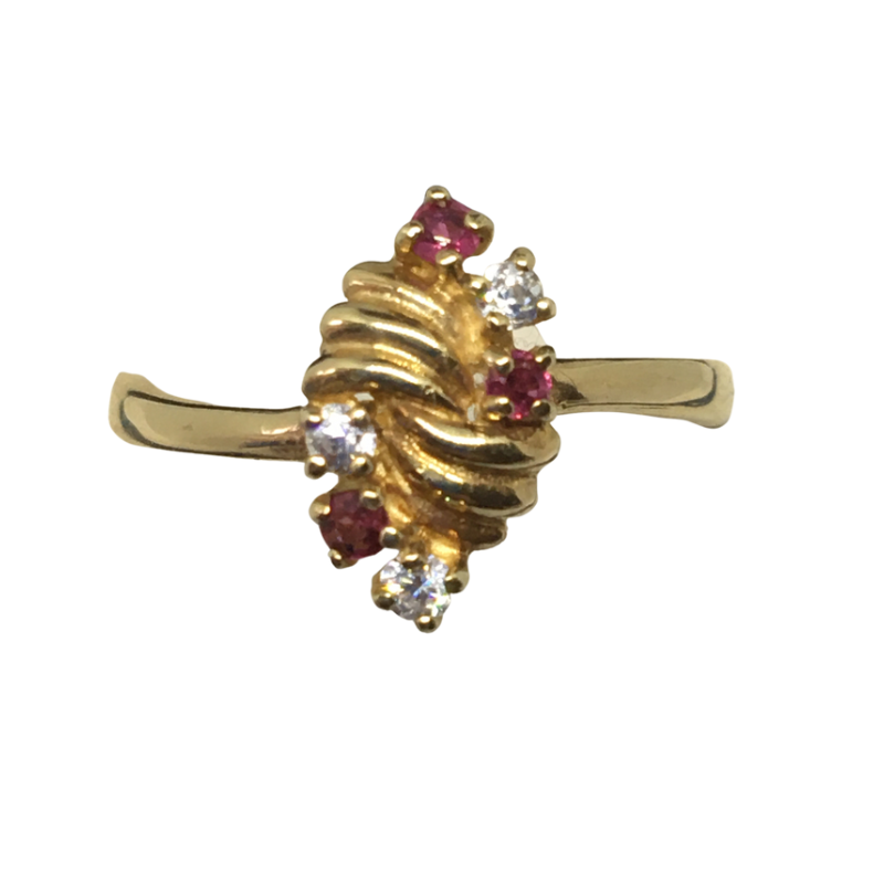 9ct Gold Stone Set Dress Ring