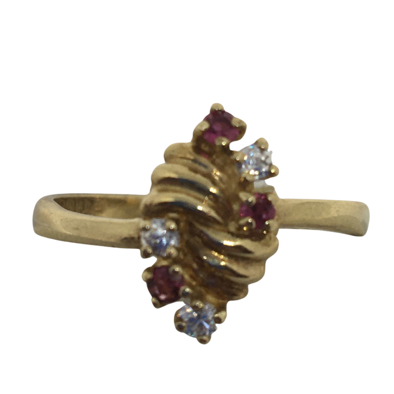 9ct Gold Stone Set Dress Ring