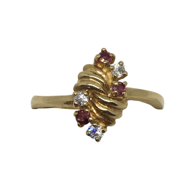 9ct Gold Stone Set Dress Ring