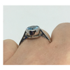 White Gold Ring with Blue Topaz Stone