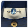 White Gold Ring with Blue Topaz Stone