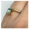 9ct Gold Ring with Aqua Stone
