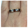 9ct Gold Ring with Garnet &amp; Clear coloured stones