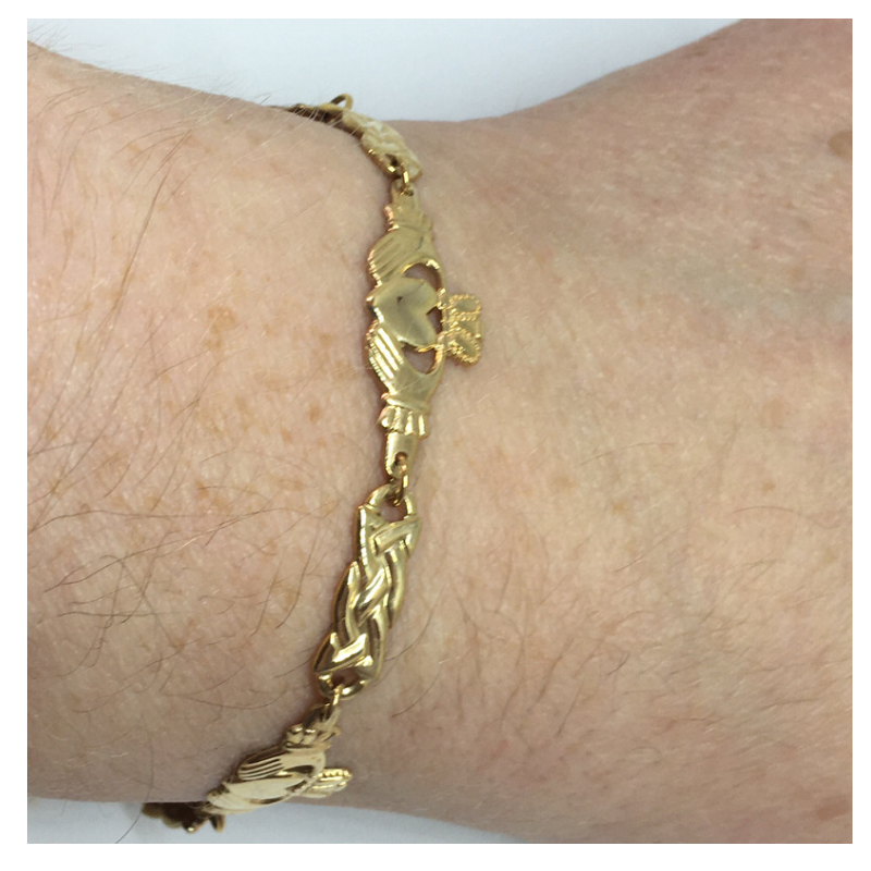 9ct Gold Claddagh Bracelet