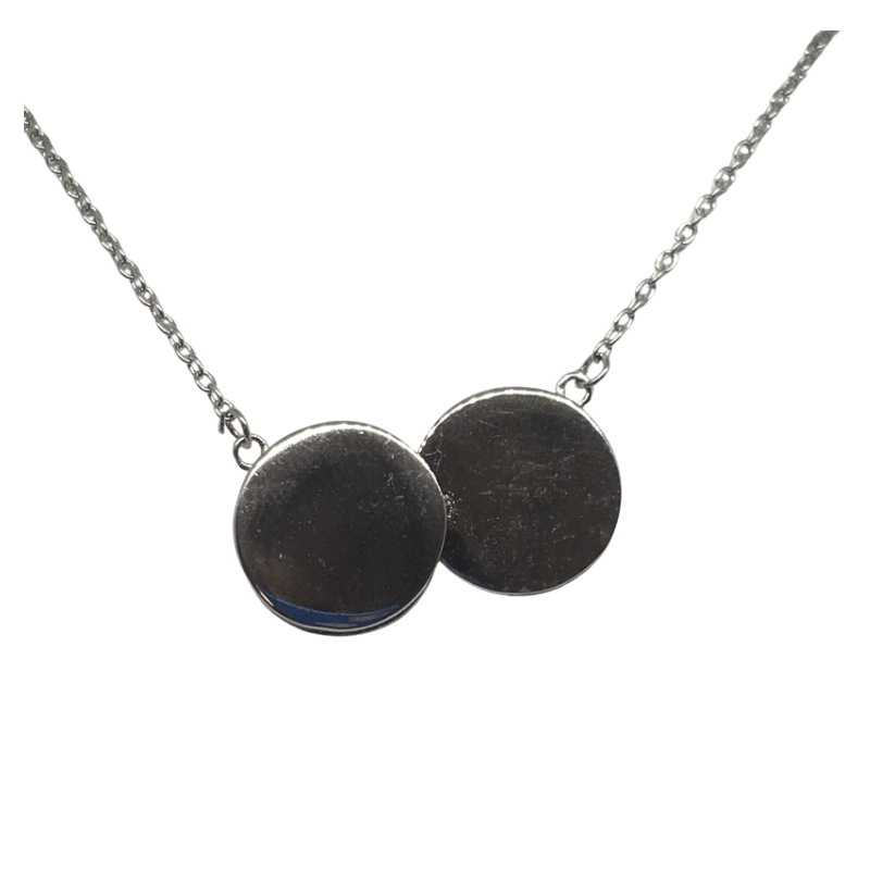 Silver Double Disc Pendant