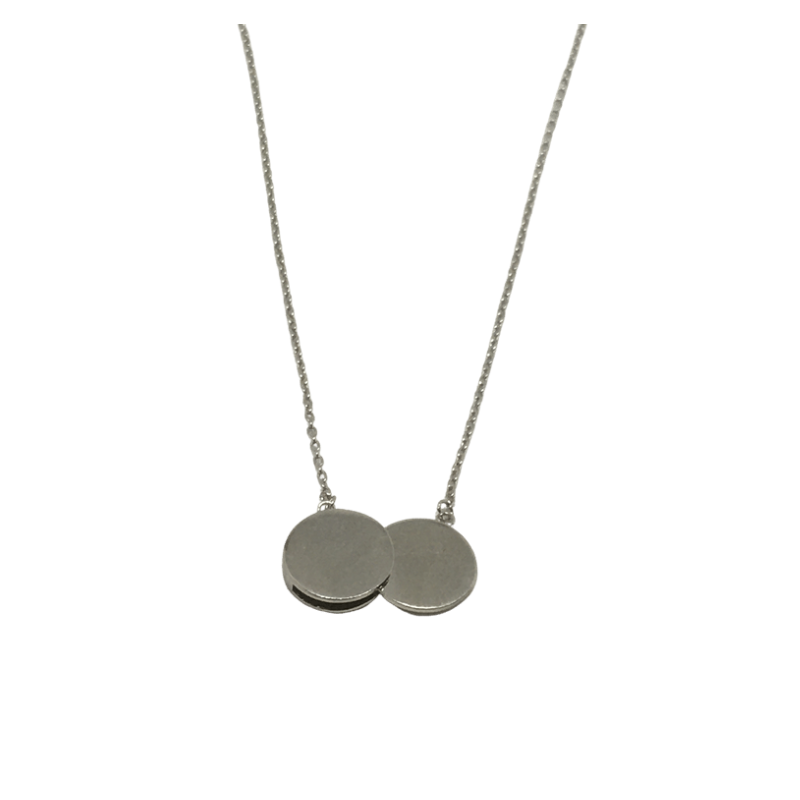 Silver Double Disc Pendant