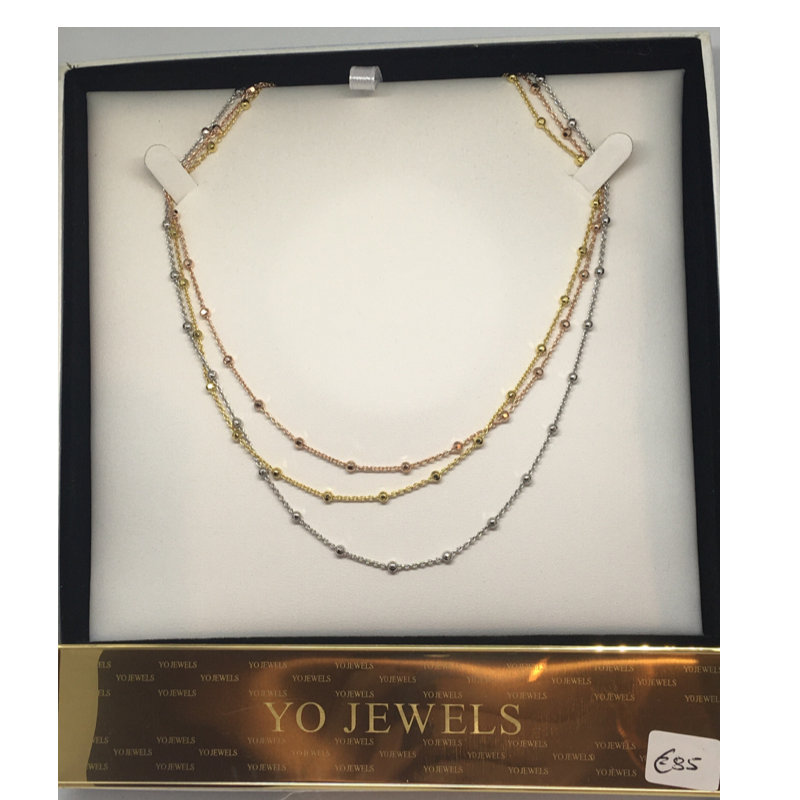 Three tone necklace from the Yo Jewels Collection