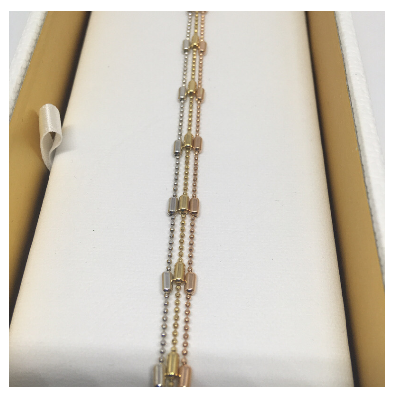 Three Tone Bracelet from Yo Jewels