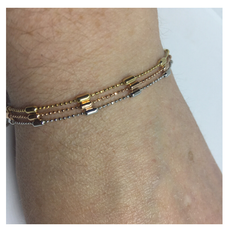 Three Tone Bracelet from Yo Jewels