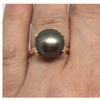 Rose Coloured Ring with Bronze Pearl