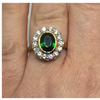 Large Emerald Cluster Ring