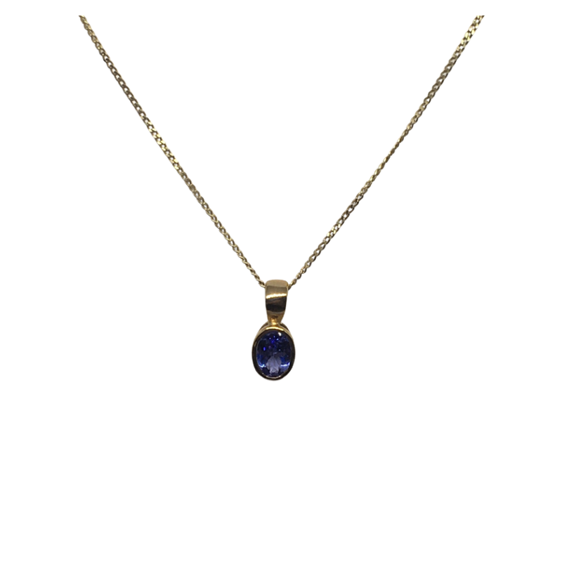 9ct Gold Tanzanite Pendant &amp; Earring set