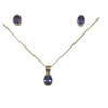 9ct Gold Tanzanite Pendant &amp; Earring set