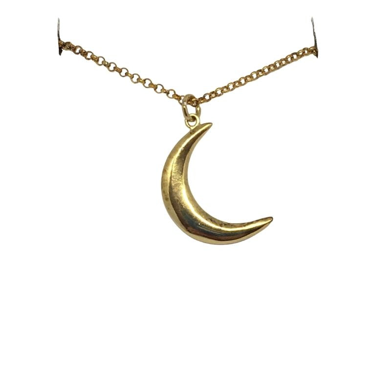 Gold Plated Moon Pendant