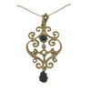 Gold Pendant with Sapphire and Cultured Seed Pearls