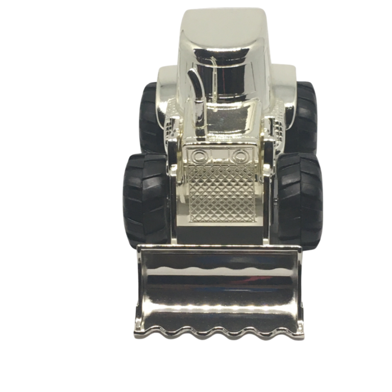 Silver Tractor Money Box
